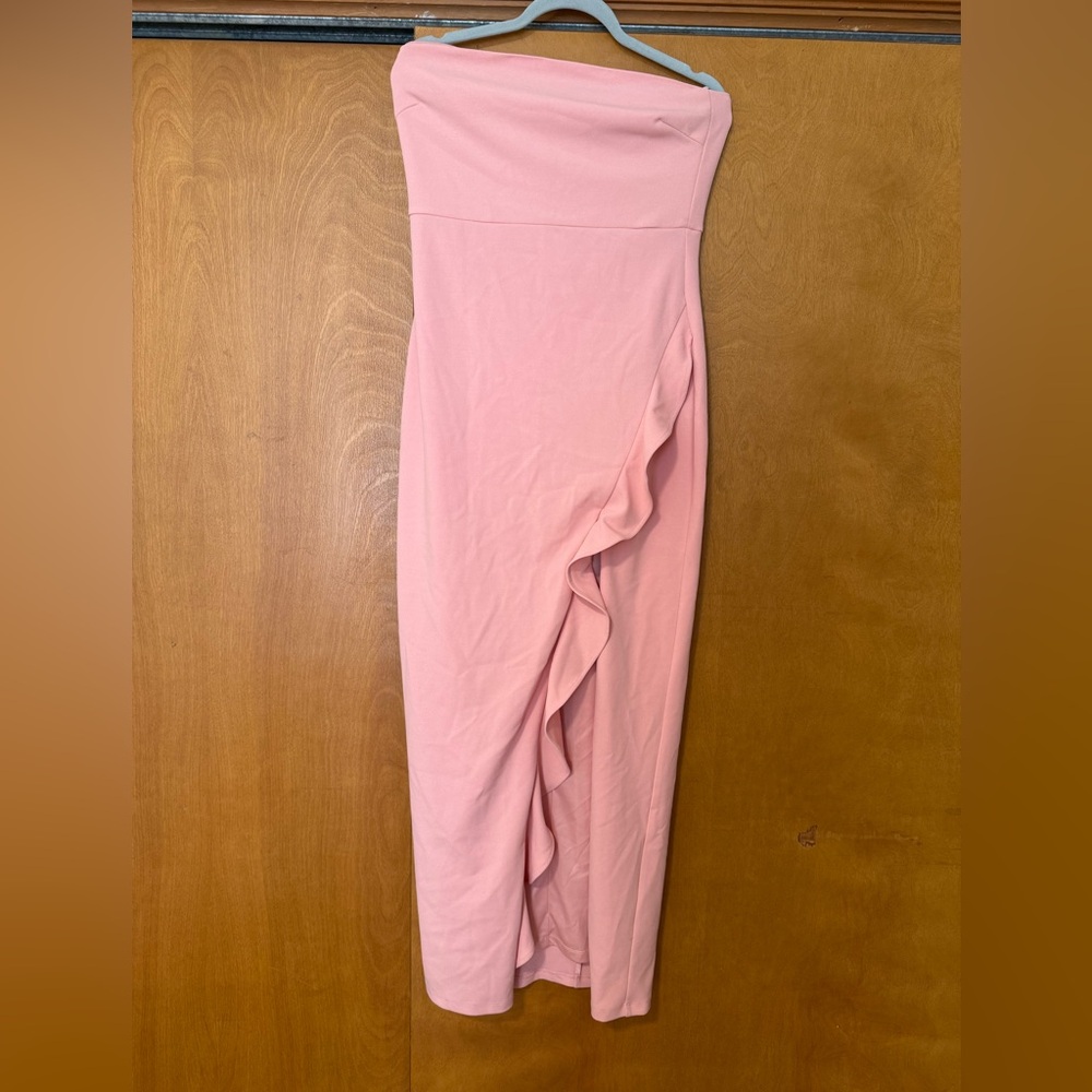 Lulu's Blush Pink Strapless Dress